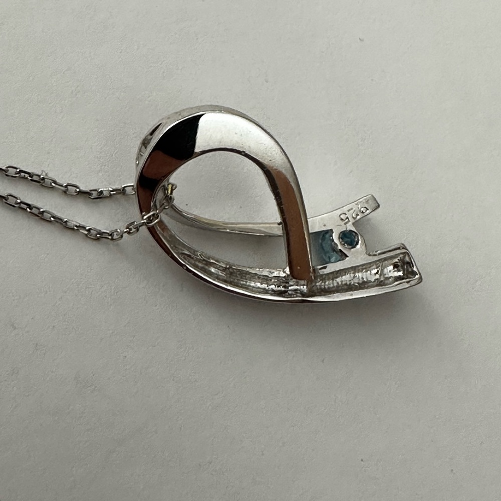 💎Real yellow topaz 925 silver swirl necklace - Picture 6 of 7